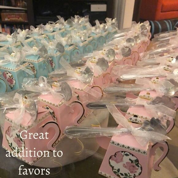 Silver Gold 8pcs Stainless Steel Flower Spoon Set - Picture 7 of 16